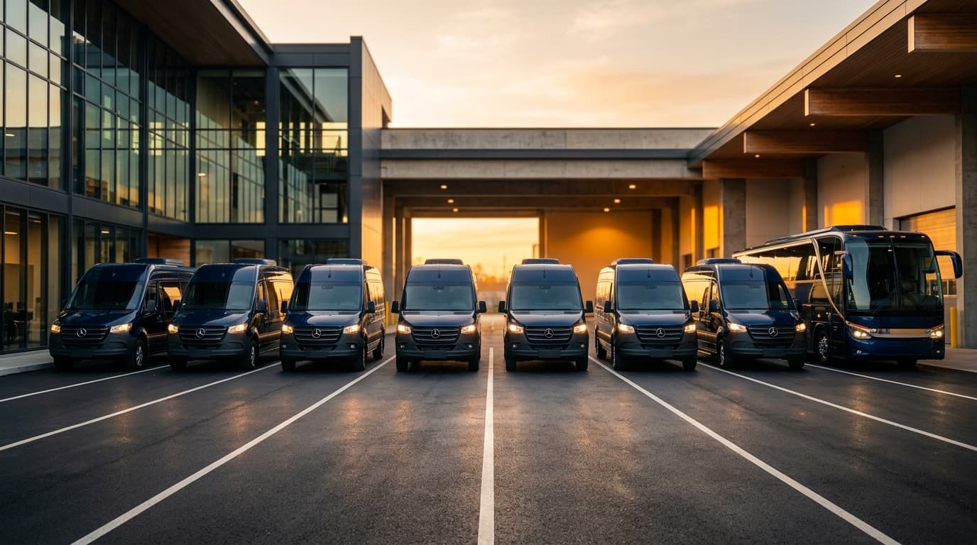Boston Sprinters fleet of Sprinter Vans and Motor Coaches